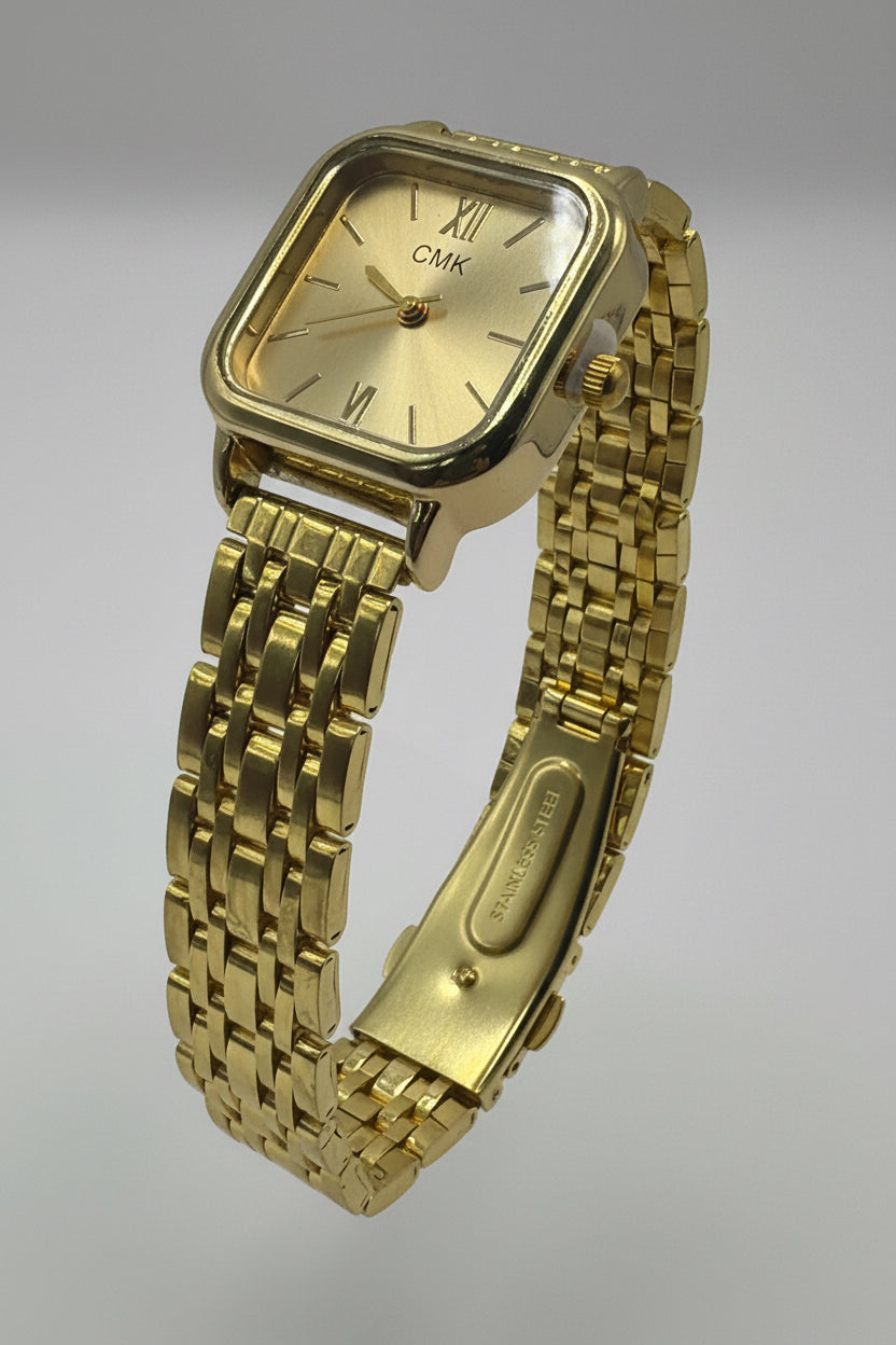 Elegant gold stainless steel women’s watch