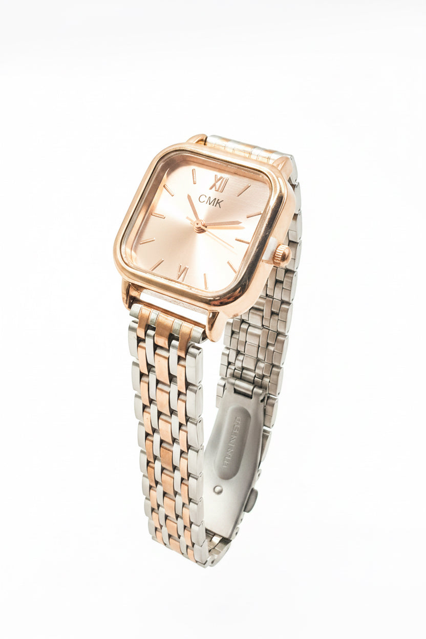 Elegant rose, gold stainless steel women’s watch