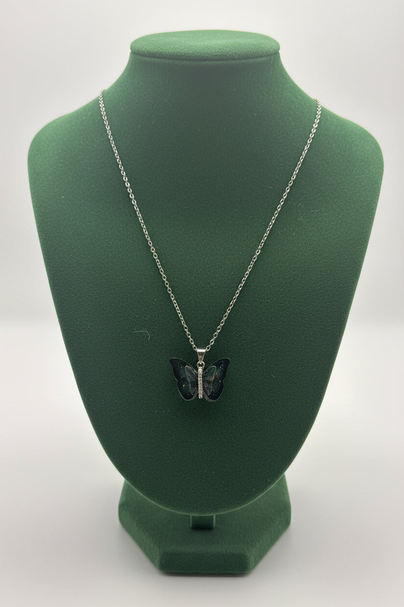 Blue Fantasy Butterfly Necklace