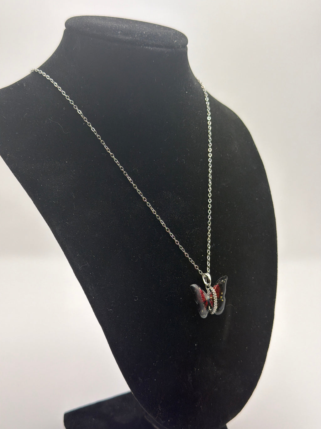 Red Colorful Butterfly Necklace