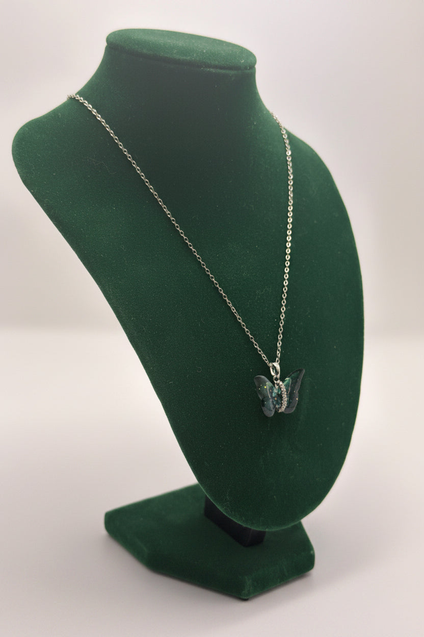 Blue Fantasy Butterfly Necklace