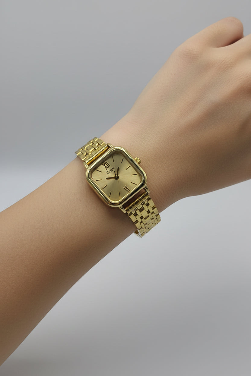 Elegant gold stainless steel women’s watch