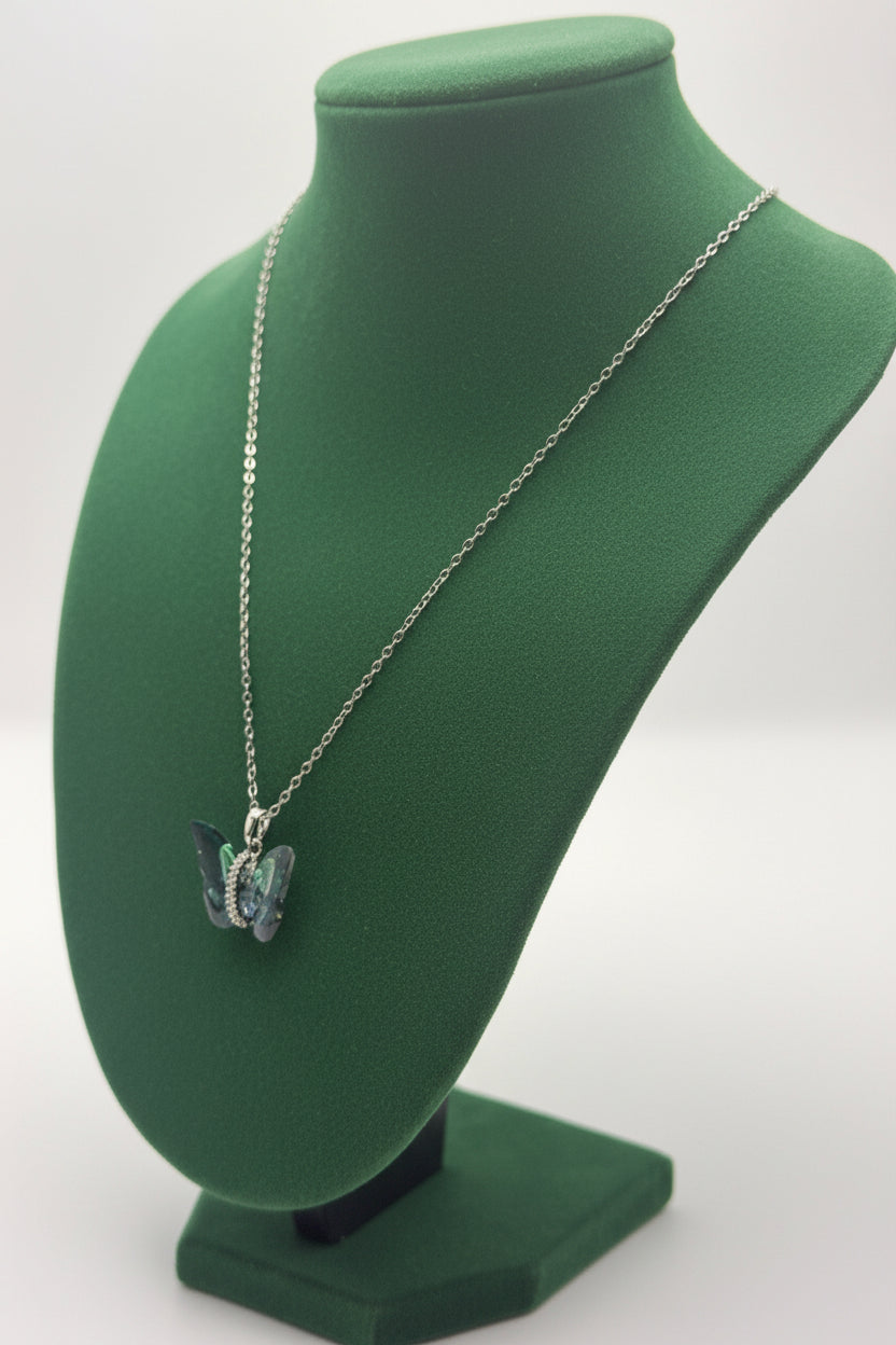 Blue Fantasy Butterfly Necklace