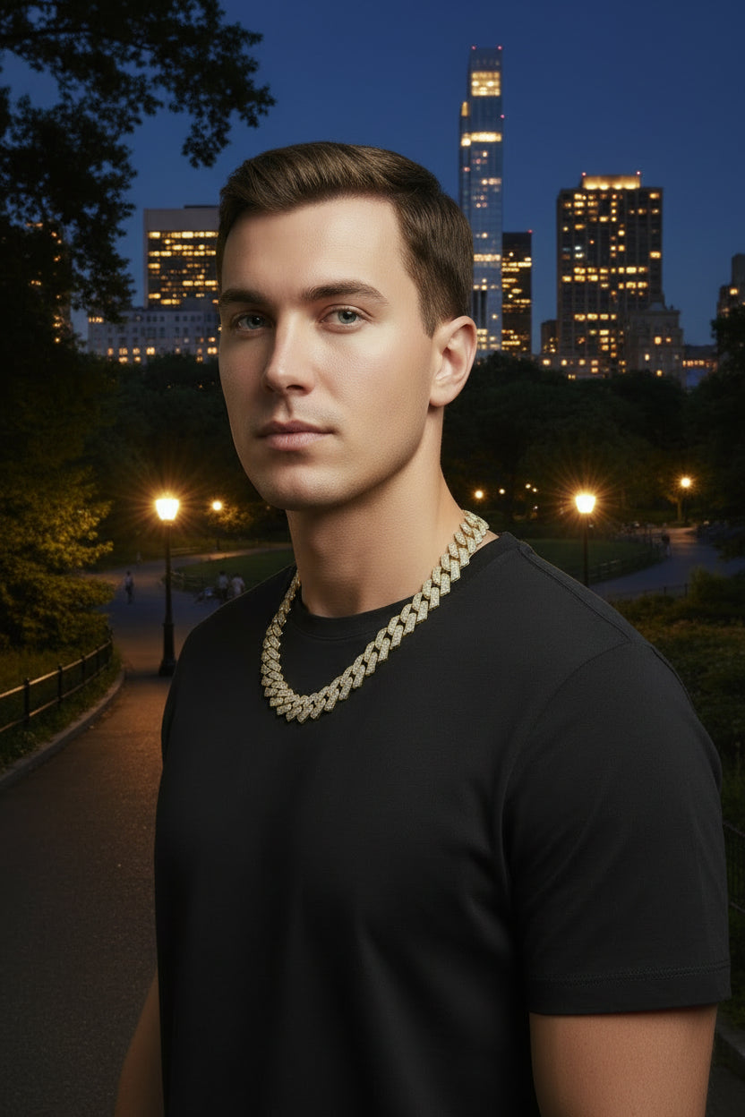 45cm 15mm Gold Cuban Link Chain
